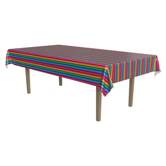 Beistle 54" x 108" Fiesta Serape Plastic Table Cover